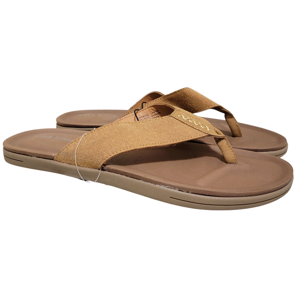 Club Room Men Riley Summer Beach Pool Flip Flop Sandals Size US 9M Tan Brown
